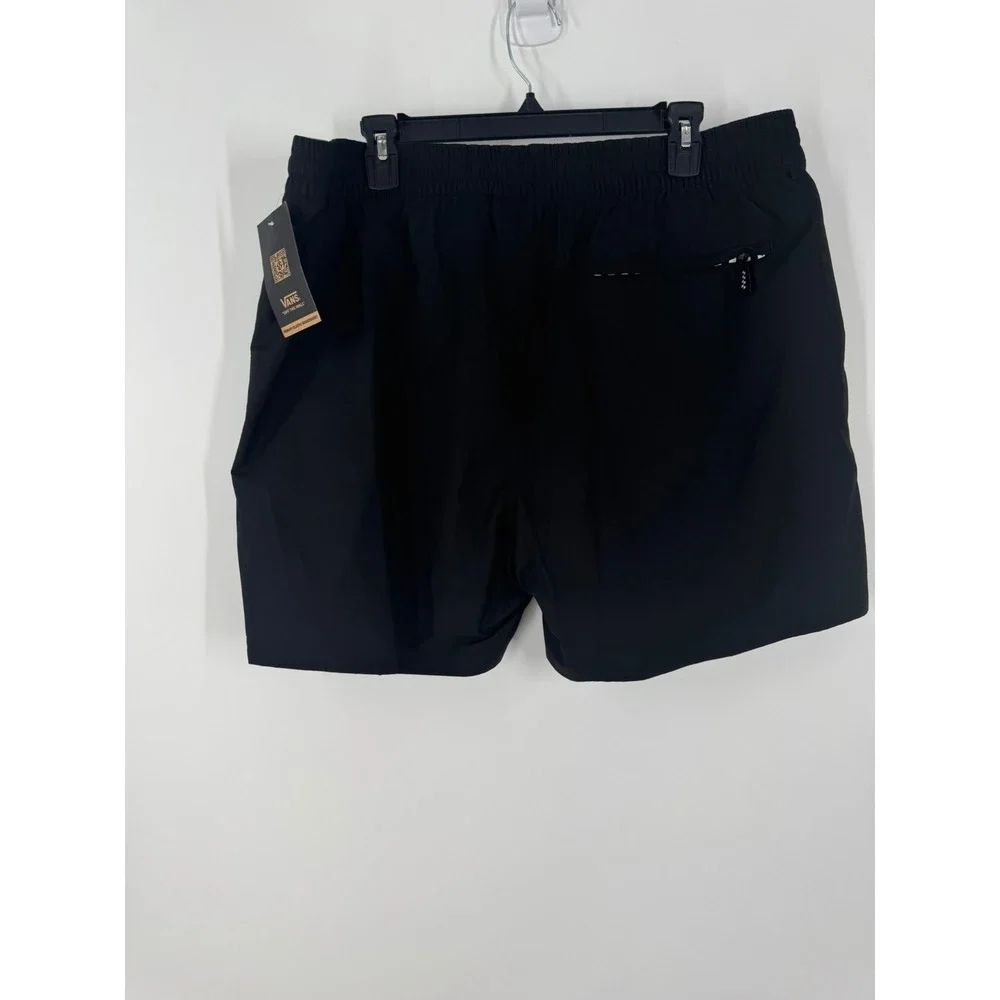 Vans Mens Primary Solid Elastic Boardshorts Black Relaxed Fit Size XL NWT Swim